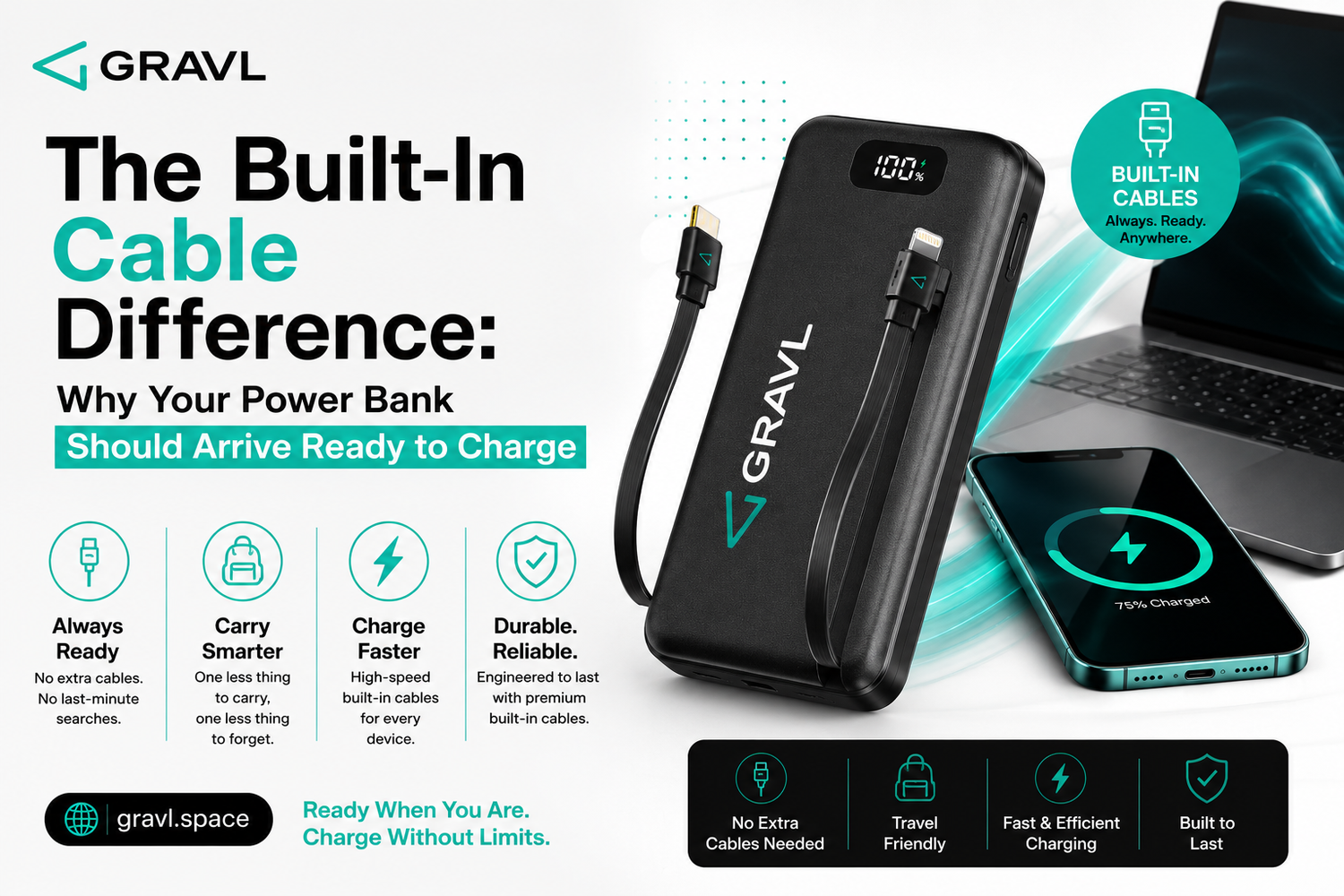 Built-In Cable powerbank