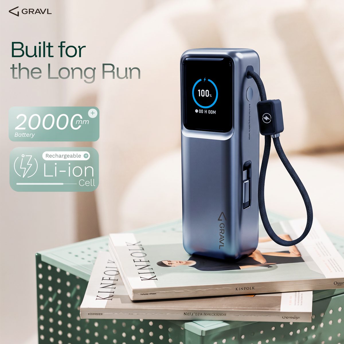GRAVL Vault 200 Laptop Power Bank 20000mAh